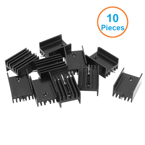 10pcs/lot Black Aluminum 21*15*11mm TO-220 TO220 heatsink radiator for MOS,7805 Triode Transistors Cooler IC Chip dissipation ► Photo 1/4