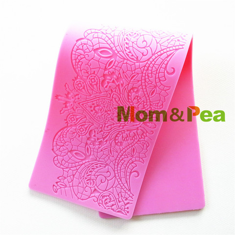 Mom&Pea GX140 Free Shipping Silicone Lace Mold Big Size Cake Decoration Fondant Cake 3D Mold Food Grade Silicone Mould ► Photo 1/3