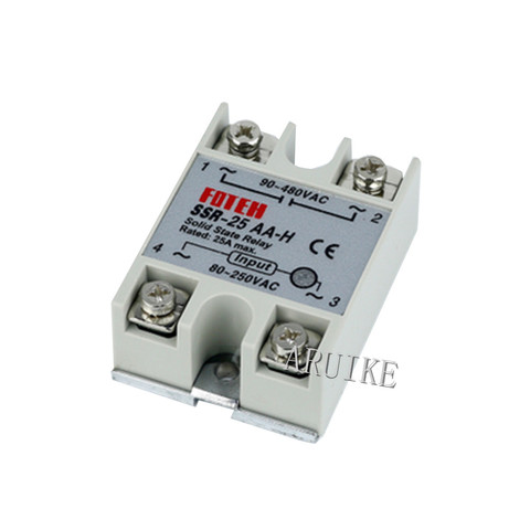 Solid state relay SSR-25AA-H 12A actually 80-250V AC TO 90-480V  SSR 25AA H  solid  Resistance Regulator ► Photo 1/1