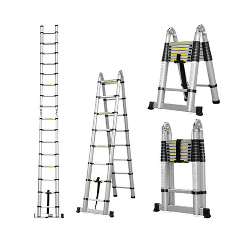 3.8mMultifunctional Retractable Telescopic Extension Ladder  Thick Aluminum Folding Telescoping Laddero Household Ladder ► Photo 1/6