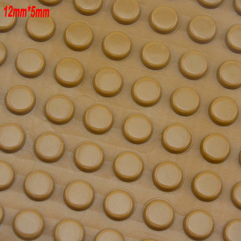 100pcs  round Brown  self-adhesive rubber feet bumper 12mm*5mm Wholesale for effect pedal ► Photo 1/1