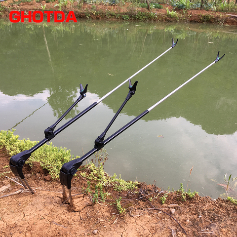 Fish Rod Stand Bracket Angle Adjustable Fishing Rods Holder 1.7M