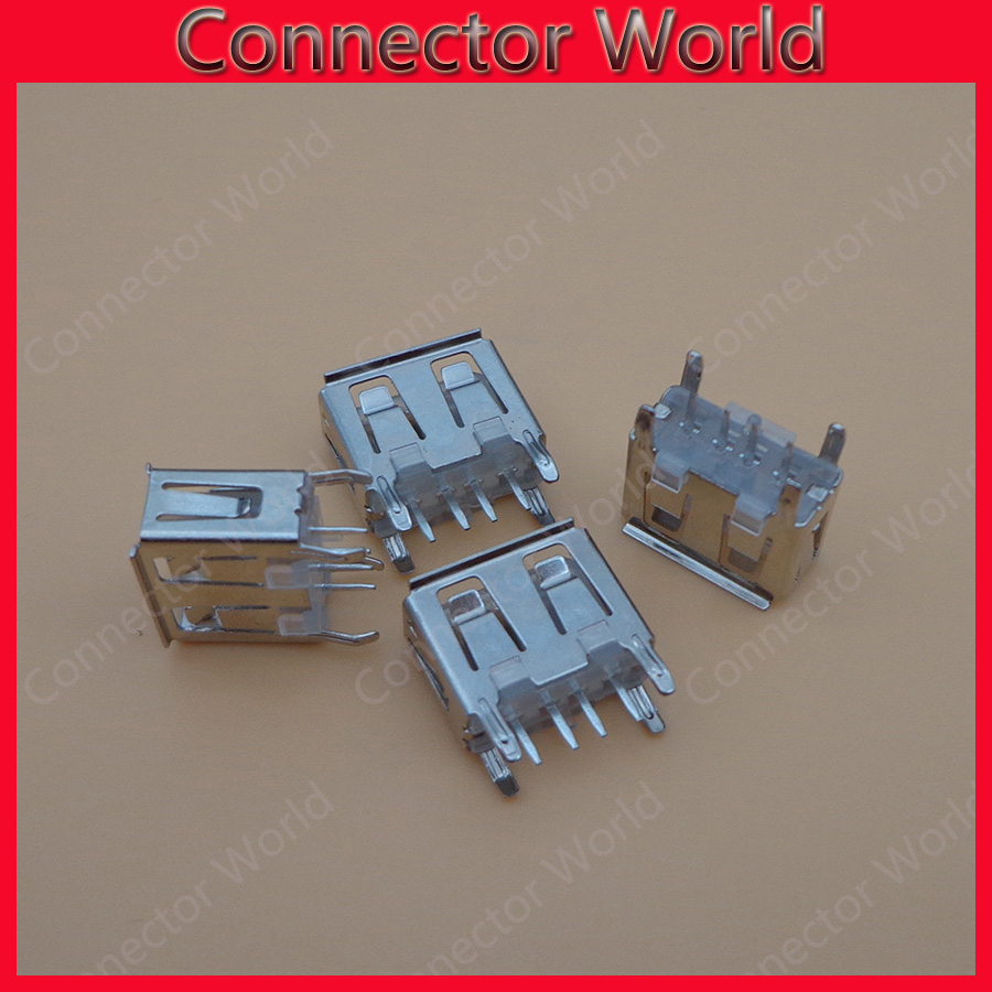 10Pcs USB 2.0 Type A 4 Pin Female DIP PCB Socket Connector 13.0 