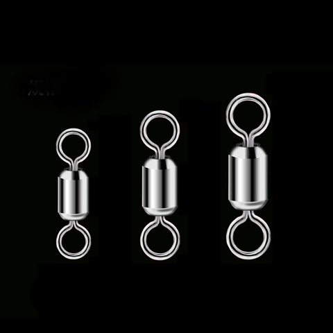 50pcs Ball Bearing Swivel Solid Ring Fishing Connector Barrel Rolling Swivel Lure Goods For Fishing Sea Fishing Accessories Tool ► Photo 1/6