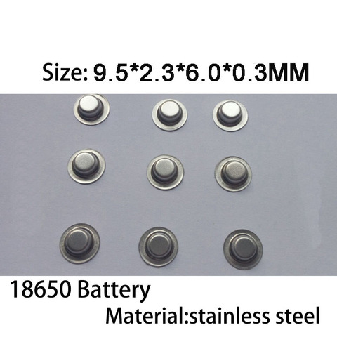 50PCS 18650 lithium battery spot welded cap tip non-porous height 2.3 stainless steel positive electrode battery accessories ► Photo 1/2