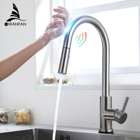 Smart Touch Kitchen Faucets Crane For Sensor Kitchen Water Tap Sink Mixer Rotate Touch Faucet Sensor Water Mixer KH-1005 ► Photo 1/6