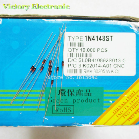 100PCS/Lot DO-35 1N4148 IN4148 High-speed switching diodes Brand New ► Photo 1/1