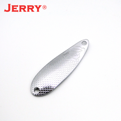 Jerry 50pcs Brass Fishing Spoons Unpainted Blank Area Trout Spoons