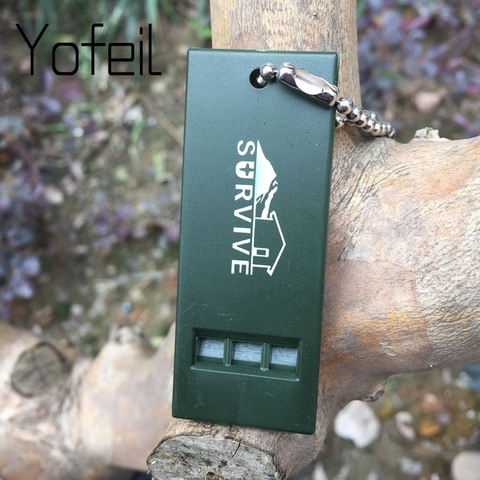Yofeil Outdoor Plastic Army Green Whistle Survival Rescue Emergency Whistle With Keychain For Camping Hiking outdoor whistle ► Photo 1/5