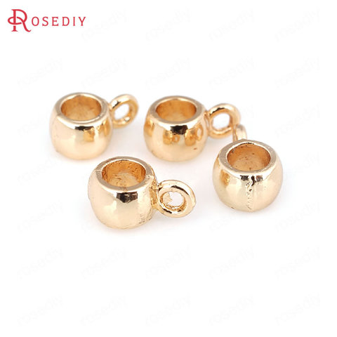 20PCS 5.5x8.5MM 24K Champagne Gold Color Plated Brass Charms Pendants Connector High Quality Diy Jewelry Accessories ► Photo 1/3