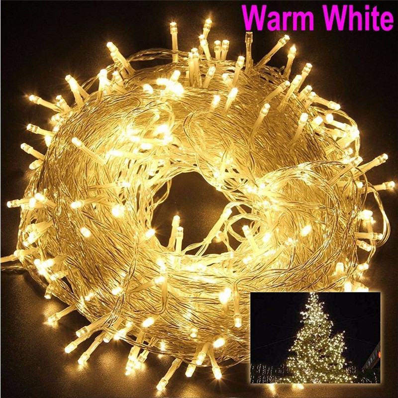 String Led Outdoor Decoration Lights 100M 50M 30M 20M 10M Garden Party holiday 
