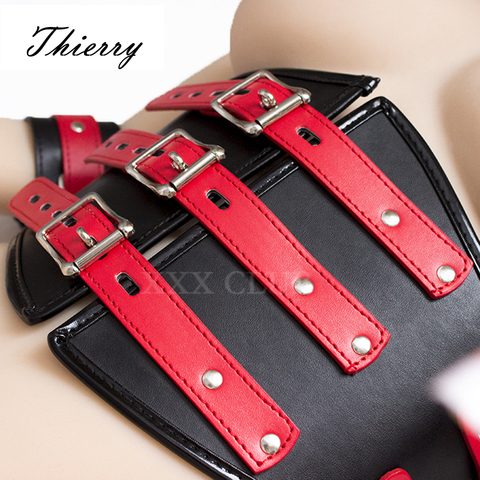 Thierry adult game Ultimate lockdown Bondage Restraint sex toys Body Harness Corset belt breast exposed with handcuffs ► Photo 1/6