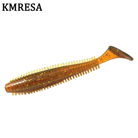KMRESA 6pcs 90mm/4.2g Shad Worm Silicone Soft Bait professional Lure wobbler fishing soft lure for bass  Baits Carp For Fishing ► Photo 1/6