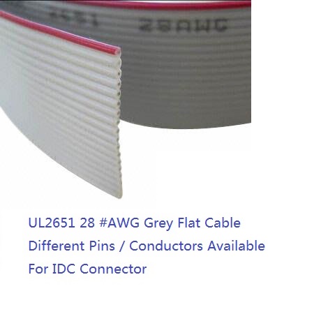 5 Metres 26-Way Grey Flat Ribbon Cable 1.27mm 