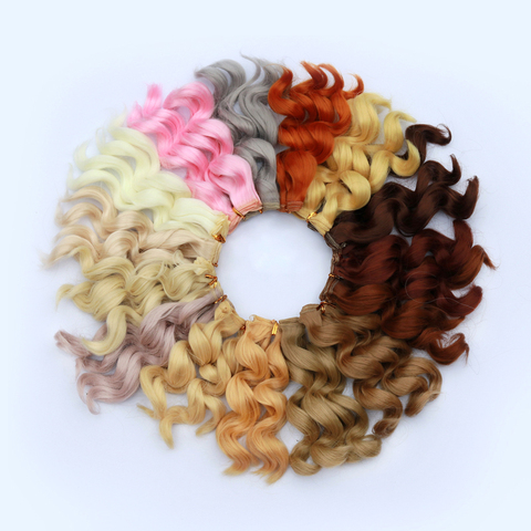 Msiredoll bjd wig Accessories 1piece 15*100CM doll hair for 1/3 1/4 1/6 1/12 Natural Color  hair bjd wig diy Free shipping ► Photo 1/6