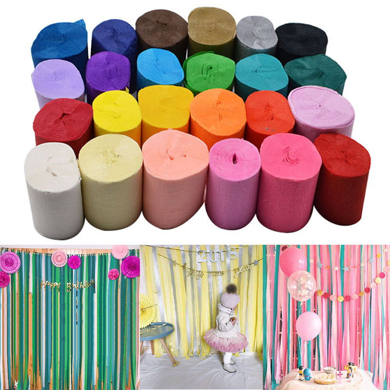 5cm*10 meters Crepe Paper Streamers Tissue Paper Roll Flower Craft Making  Birthday Wedding Party Backdrop DIY Decoration - Price history & Review, AliExpress Seller - CYCXNY CYCXNY Store