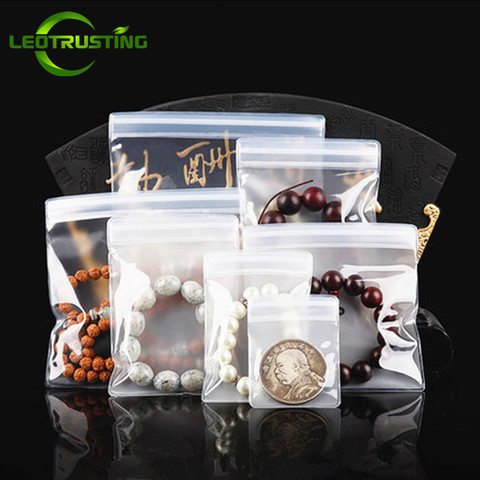 Leotrusting 50pcs EVA Soft Plastic Zipper Bag Thick Antioxidant Clear Jewelry Phone Packaging Bag Eco-friendly Frosted Gift Bag ► Photo 1/6