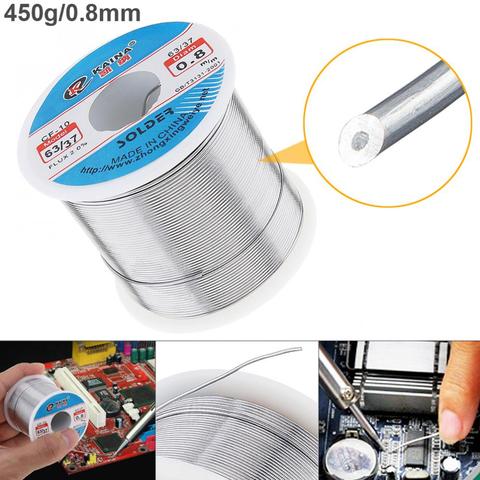 63/37 0.8mm 450g Tin Fine Wire Core Rosin Solder Wire with 2% Flux and Low Melting Point for Electric Soldering Iron ► Photo 1/6