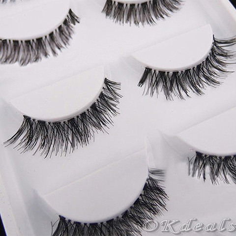 5 Pairs New Fashion  Lot Black Cross False Eyelash Soft Long Makeup Eye Lash Extension ► Photo 1/1