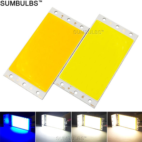 Sumbulbs DIY LED Panel Light 94x50MM 1500LM Ultra Bright Warm Natural Cold White Blue DC 12V 15W COB Board LED Lamp ► Photo 1/6