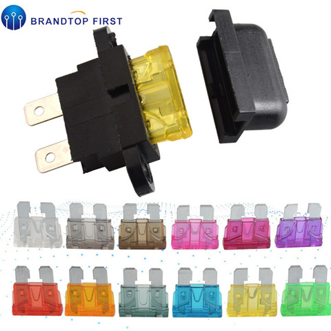 5sets Waterproof Auto Standard Middle Fuse Holder + Car Boat Truck ATC ATO Blade Fuse 3A 5A 10A 15A 20A 25A 30A 35A 40A ► Photo 1/6