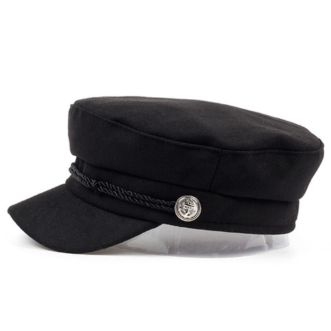 VORON new navy Cap Hat Female Winter Hats For Women Men Ladies Army Militar Hat wool Visor Black Cap Sailor Hat Bone Male ► Photo 1/6