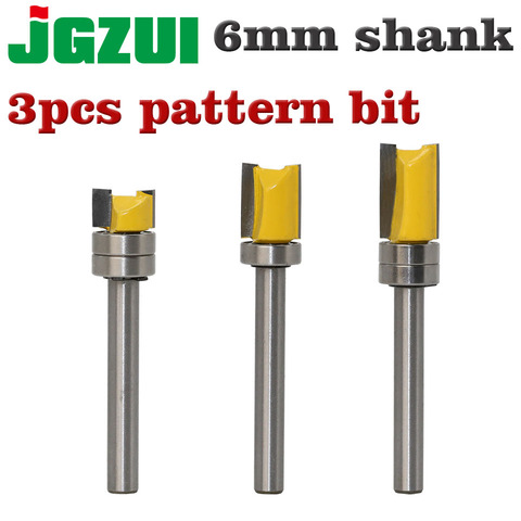 1PC6mm Shank Template Trim Hinge Mortising Router Bit Straight end mill trimmer cleaning flush trim Tenon Cutter forWoodworking ► Photo 1/4