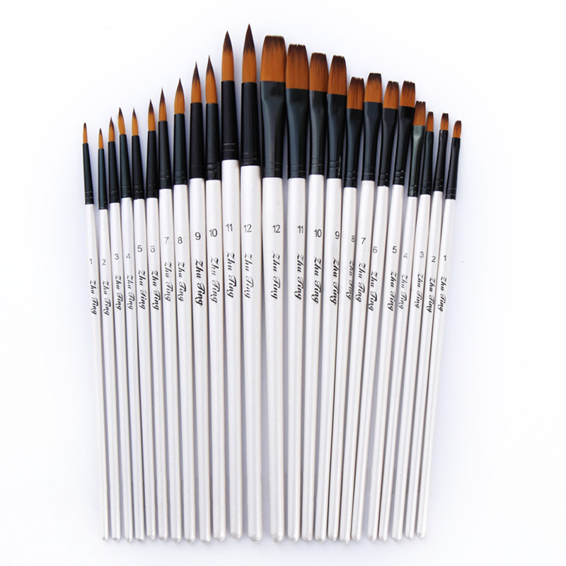 10Pcs/Set Fine Hand-painted Thin Hook Line Pen Drawing Art Pen #0 #00 #000  Paint Brush Art Supplies Nylon Brush Painting Pen