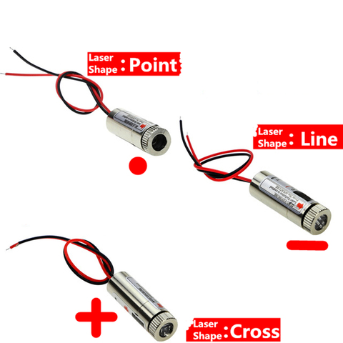 Hot Sale 650nm 5mW Red Point / Line / Cross Laser Module Head Glass Lens Focusable Industrial Class ► Photo 1/6