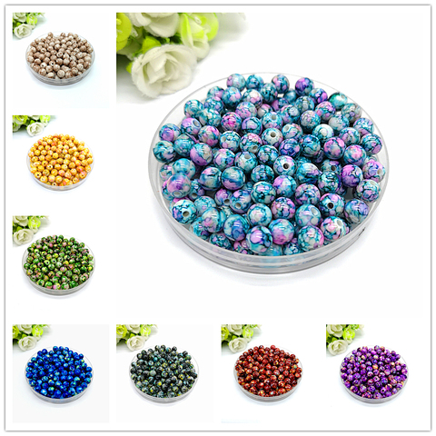 8mm-14mm Round Shape Beads Jewelry Making Acrylic Beads Multicolor Loose Bead Jewelry DIY Accessory #YKL15-27 ► Photo 1/5