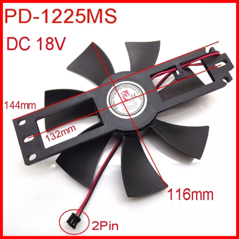DC BRUSHLESS FAN PD-1225MS 18V For Induction Cooker Cooling Fan 2Pin For C21-RT2110/RT2121/RT2122/RT2123/RT2124 ► Photo 1/5
