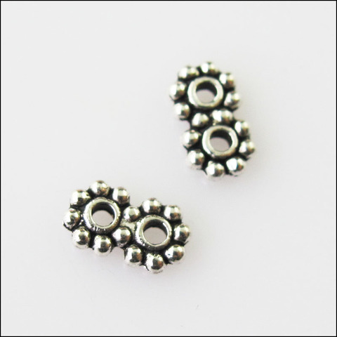 120Pcs Antiqued Silver Color 2Holes Spacer Beads Bars Charms Connectors 4x7mm ► Photo 1/4