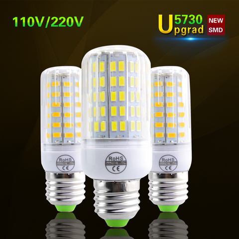 Lamparas SMD5730 Brighter Than 5736 LED Corn Lamp E27 220V 110V LED Bulb Spot Luz Ampoule LED Light Replace 20-120W Incandescent ► Photo 1/6