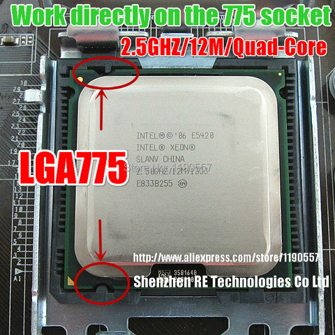 Intel xeon E5420 cpu 2.5GHz 12M 1333Mhz 80W Processor Work on LGA 775 motherboard ► Photo 1/3