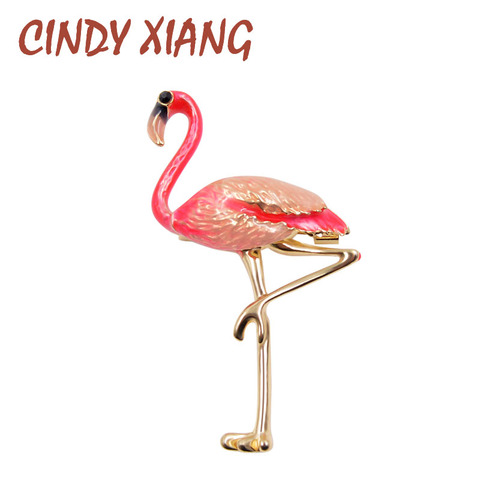 CINDY XIANG Cute Enamel Flamingo Brooches Unisex Women and Men Brooch Pin Bird Animal Broches Fashion Dress Coat Accessories ► Photo 1/6