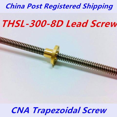 RepRap 3D Printer THSL-300-8D diy T-type stepper motor Lead Screw Dia 8MM Thread 8mm Length 300mm with Copper Nut ► Photo 1/1