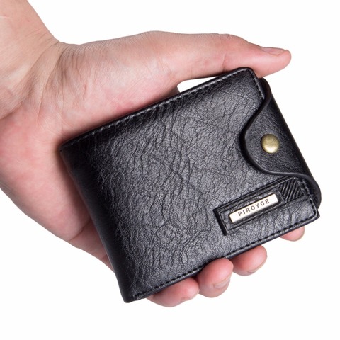 Small Wallet Men Multifunction Causal Purse with Coin Pocket Zipper PU Leather Card Holder Male Famous Brand Money Bag ► Photo 1/6
