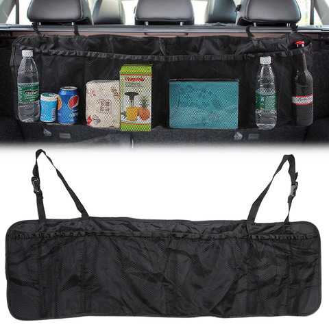 Car Trunk Back Seat Organizer Bag SUV Net Mesh Storage Stowing Tidying Floding Pockets Trash Automobile Bags In Cars Accessories ► Photo 1/6