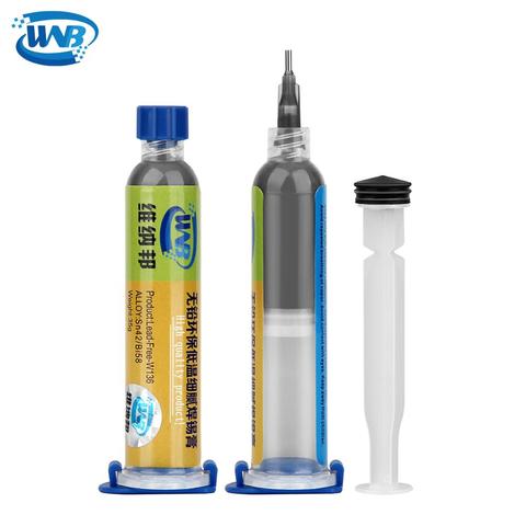 WNB 10cc Syringe Liquid Flux Soldering Paste Lead-free Stencil Welding Tool Low Temperature Melting Point 138C Tin Solder Paste ► Photo 1/6