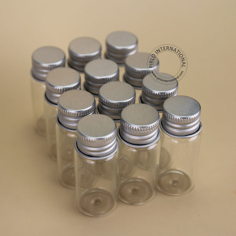 48pcs/lot Promotion Excellent Meke Up Tools 10ml Glass Sample Bottle With Aluminium Cap,Cosmetic Container Refillable Packaging ► Photo 1/6