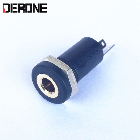 2 piece 3.5mm  Stereo Jack plug Chassis Panel Mount Headphone amplifier audio  Input Socket  Connector  MJ-073H ► Photo 1/6
