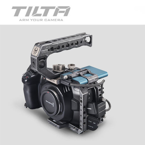 Tilta BMPCC 4K 6K Camera Full Cage TA-T01-B Tactical Fininshed / Gray SSD Drive Holder Top Handle for BlackMagic BMPCC 4K 6K ► Photo 1/6