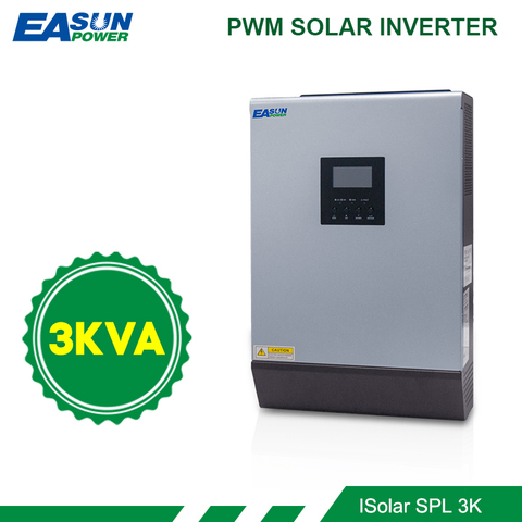 EASUN POWER Solar Inverter 3KVA 24V 220V Hybrid Inverter Pure Sine Wave Built-in 50A PWM Solar Charge Controller Battery Charger ► Photo 1/6