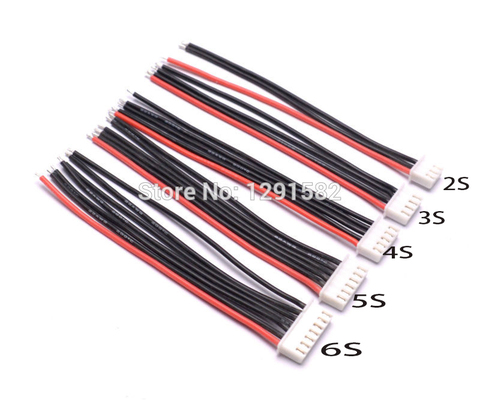 10pcs 10CM 100MM RC Lipo Battery Balance Charger Plug 2s 3s 4s 5s 6s 22AWG Cable For IMAX B3 B6 ► Photo 1/6