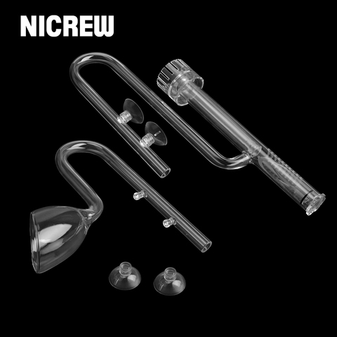NICREW skimmer Glass lily pipe spin surface inflow outflow 13/17mm aquarium water plant tank filter ADA quality Fish Tank Filter ► Photo 1/6