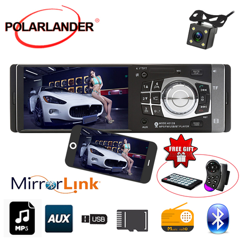 4.1 Inch 4012B FM Car Radio Auto Audio Stereo  Support Rear View Camera USB Steering Wheel Control MP5 player Bluetooth 1 Din ► Photo 1/6