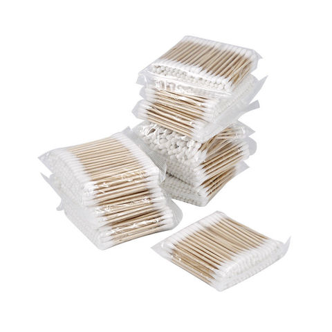 100pcs/ Pack Double Head Cotton Swab Baby Women Makeup Cotton Buds Tip For Medical Wood Sticks Nose Ears Cleaning Health Care ► Photo 1/5