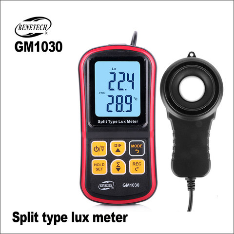 BENETECH Digital Light Meter Luxmeter Spectrometer Photometer 0~200000 Lux GM1030 Illuminometer Luminometer Lux/FC Tester ► Photo 1/1