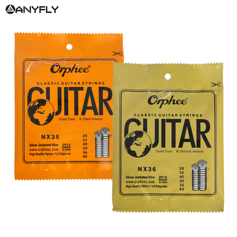 New Orphee Classic Classical Guitar Strings  Nylon and Silver Plated Wire Hard/Normal Tension 028-043/028-045 Wholesales ► Photo 1/6