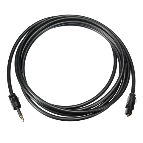 Audio Optical Fiber Line 2M Mini 3.5 mm Plug Digital Optical Cable SPDIF Optical Line To Round Mouth TOSLINK Connector ► Photo 1/4